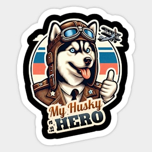 Husky Pilot Sticker